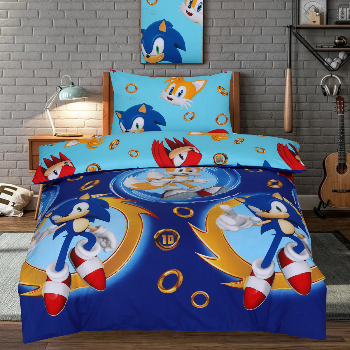 Blue Power, Big Dreams  Sonic Kids Quilt Ready, set, sleep!
